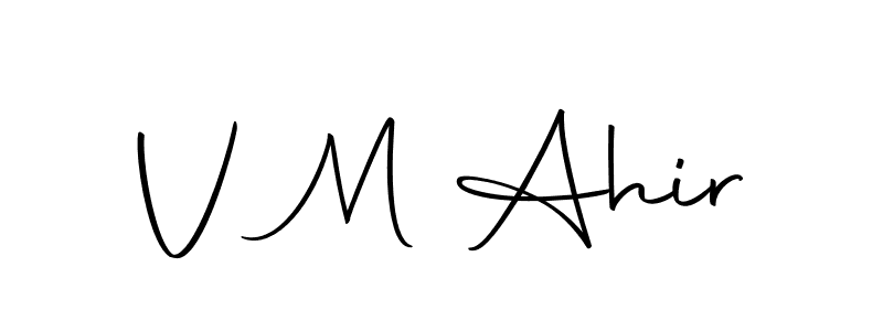 Here are the top 10 professional signature styles for the name V M Ahir. These are the best autograph styles you can use for your name. V M Ahir signature style 10 images and pictures png