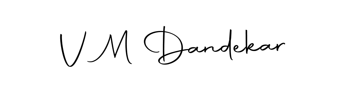 Also we have V M Dandekar name is the best signature style. Create professional handwritten signature collection using Autography-DOLnW autograph style. V M Dandekar signature style 10 images and pictures png