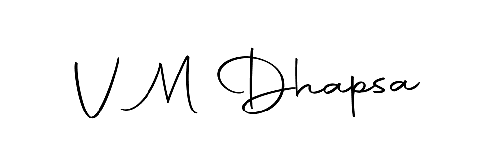 Autography-DOLnW is a professional signature style that is perfect for those who want to add a touch of class to their signature. It is also a great choice for those who want to make their signature more unique. Get V M Dhapsa name to fancy signature for free. V M Dhapsa signature style 10 images and pictures png