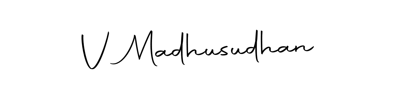 You can use this online signature creator to create a handwritten signature for the name V Madhusudhan. This is the best online autograph maker. V Madhusudhan signature style 10 images and pictures png