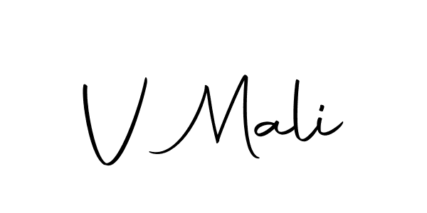 Create a beautiful signature design for name V Mali. With this signature (Autography-DOLnW) fonts, you can make a handwritten signature for free. V Mali signature style 10 images and pictures png