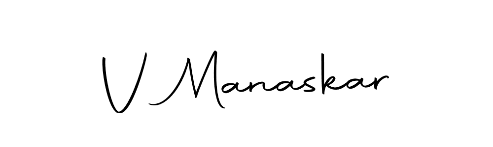 Design your own signature with our free online signature maker. With this signature software, you can create a handwritten (Autography-DOLnW) signature for name V Manaskar. V Manaskar signature style 10 images and pictures png