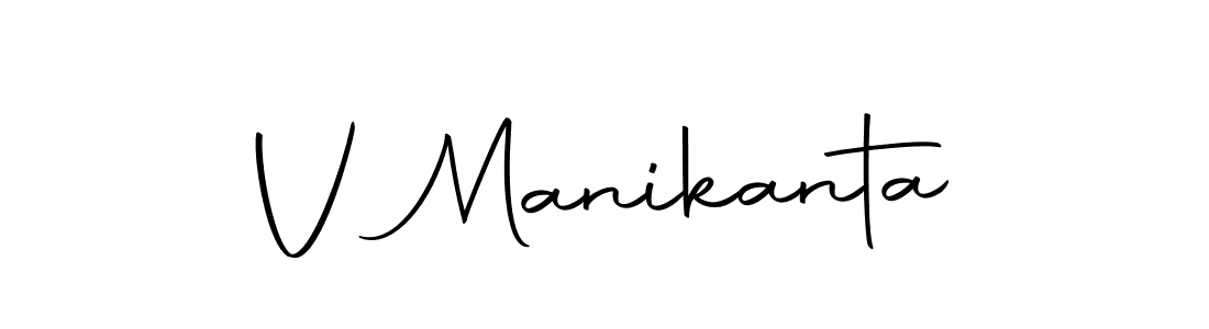 How to make V Manikanta name signature. Use Autography-DOLnW style for creating short signs online. This is the latest handwritten sign. V Manikanta signature style 10 images and pictures png