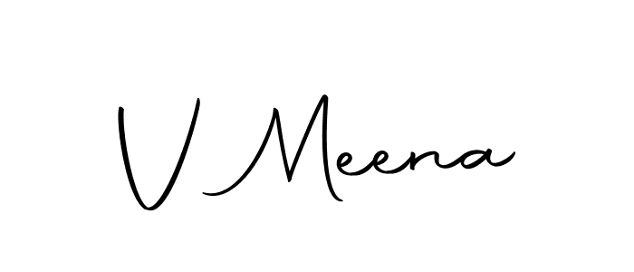 Autography-DOLnW is a professional signature style that is perfect for those who want to add a touch of class to their signature. It is also a great choice for those who want to make their signature more unique. Get V Meena name to fancy signature for free. V Meena signature style 10 images and pictures png
