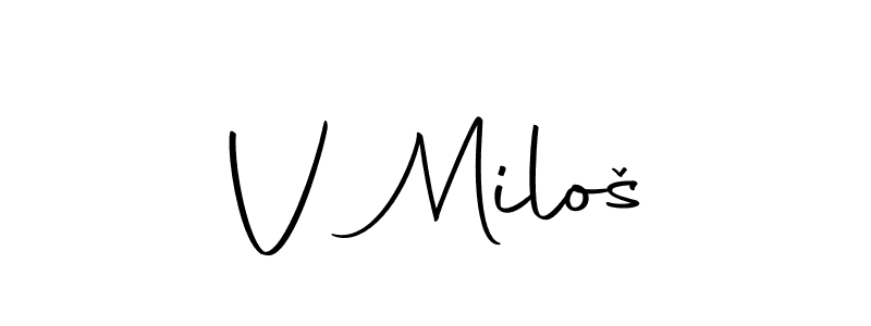 How to make V Miloš signature? Autography-DOLnW is a professional autograph style. Create handwritten signature for V Miloš name. V Miloš signature style 10 images and pictures png