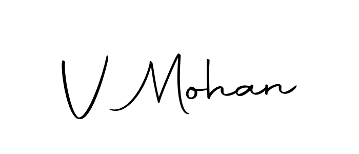 Design your own signature with our free online signature maker. With this signature software, you can create a handwritten (Autography-DOLnW) signature for name V Mohan. V Mohan signature style 10 images and pictures png