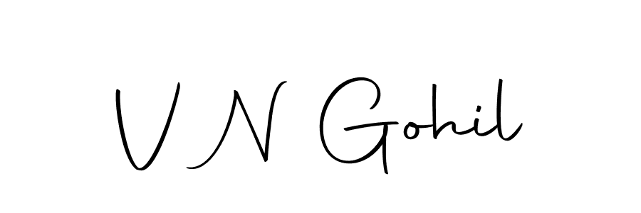 The best way (Autography-DOLnW) to make a short signature is to pick only two or three words in your name. The name V N Gohil include a total of six letters. For converting this name. V N Gohil signature style 10 images and pictures png