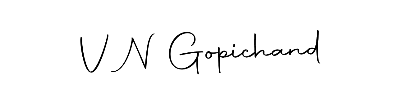 Make a beautiful signature design for name V N Gopichand. Use this online signature maker to create a handwritten signature for free. V N Gopichand signature style 10 images and pictures png