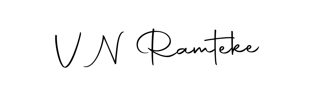 V N Ramteke stylish signature style. Best Handwritten Sign (Autography-DOLnW) for my name. Handwritten Signature Collection Ideas for my name V N Ramteke. V N Ramteke signature style 10 images and pictures png