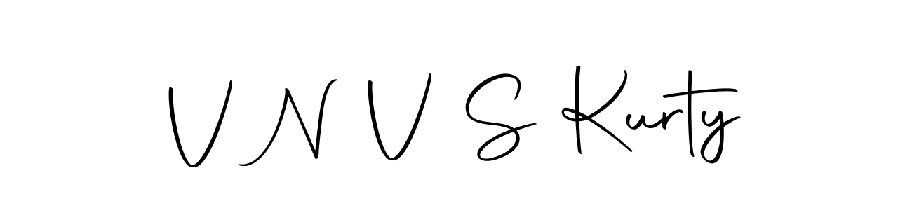 How to make V N V S Kurty name signature. Use Autography-DOLnW style for creating short signs online. This is the latest handwritten sign. V N V S Kurty signature style 10 images and pictures png