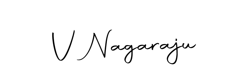 How to make V Nagaraju name signature. Use Autography-DOLnW style for creating short signs online. This is the latest handwritten sign. V Nagaraju signature style 10 images and pictures png