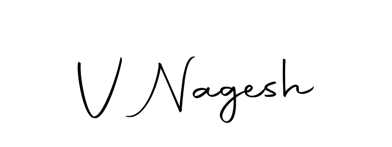 The best way (Autography-DOLnW) to make a short signature is to pick only two or three words in your name. The name V Nagesh include a total of six letters. For converting this name. V Nagesh signature style 10 images and pictures png