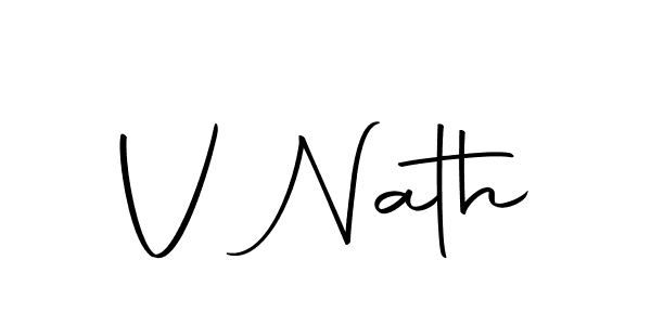 How to make V Nath name signature. Use Autography-DOLnW style for creating short signs online. This is the latest handwritten sign. V Nath signature style 10 images and pictures png