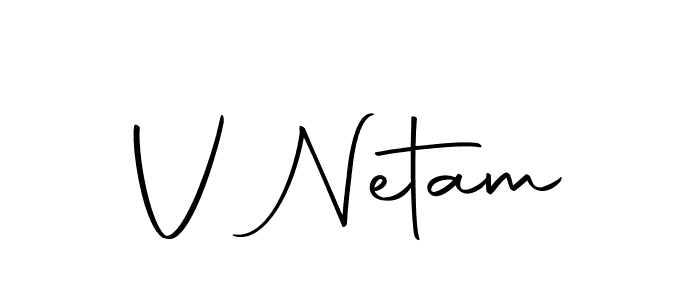 How to make V Netam signature? Autography-DOLnW is a professional autograph style. Create handwritten signature for V Netam name. V Netam signature style 10 images and pictures png