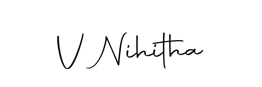 Also You can easily find your signature by using the search form. We will create V Nihitha name handwritten signature images for you free of cost using Autography-DOLnW sign style. V Nihitha signature style 10 images and pictures png