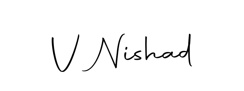 Also You can easily find your signature by using the search form. We will create V Nishad name handwritten signature images for you free of cost using Autography-DOLnW sign style. V Nishad signature style 10 images and pictures png