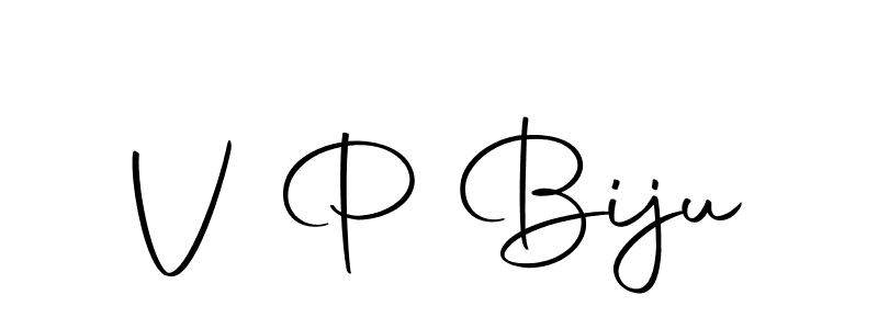 Create a beautiful signature design for name V P Biju. With this signature (Autography-DOLnW) fonts, you can make a handwritten signature for free. V P Biju signature style 10 images and pictures png