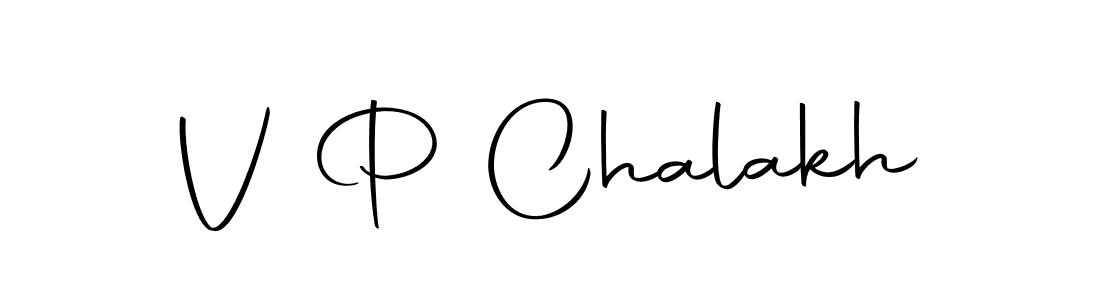 Create a beautiful signature design for name V P Chalakh. With this signature (Autography-DOLnW) fonts, you can make a handwritten signature for free. V P Chalakh signature style 10 images and pictures png