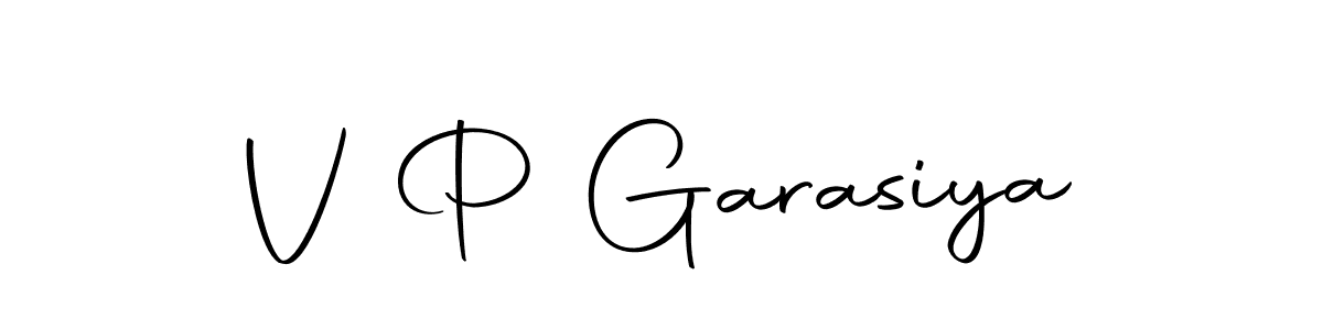 Create a beautiful signature design for name V P Garasiya. With this signature (Autography-DOLnW) fonts, you can make a handwritten signature for free. V P Garasiya signature style 10 images and pictures png