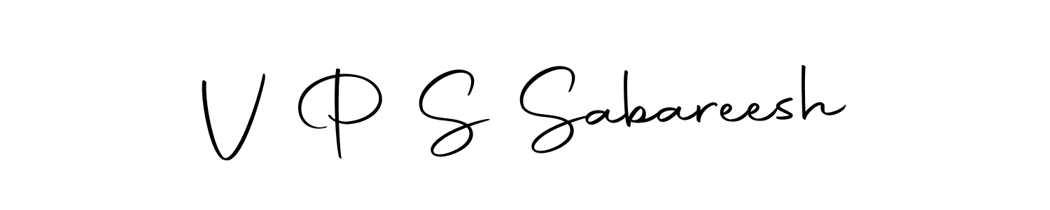 The best way (Autography-DOLnW) to make a short signature is to pick only two or three words in your name. The name V P S Sabareesh include a total of six letters. For converting this name. V P S Sabareesh signature style 10 images and pictures png