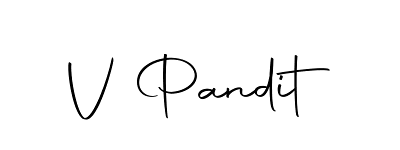 The best way (Autography-DOLnW) to make a short signature is to pick only two or three words in your name. The name V Pandit include a total of six letters. For converting this name. V Pandit signature style 10 images and pictures png