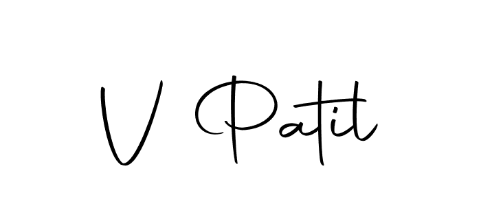 Create a beautiful signature design for name V Patil. With this signature (Autography-DOLnW) fonts, you can make a handwritten signature for free. V Patil signature style 10 images and pictures png