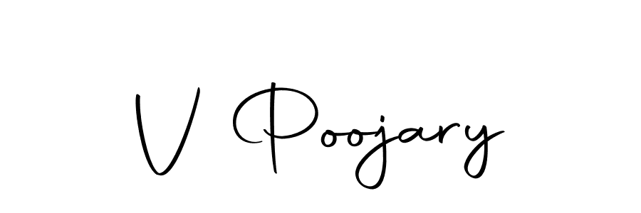 Make a beautiful signature design for name V Poojary. With this signature (Autography-DOLnW) style, you can create a handwritten signature for free. V Poojary signature style 10 images and pictures png