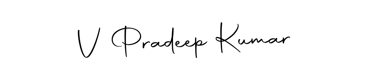 Make a beautiful signature design for name V Pradeep Kumar. Use this online signature maker to create a handwritten signature for free. V Pradeep Kumar signature style 10 images and pictures png