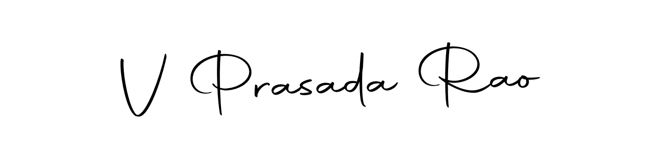 How to make V Prasada Rao name signature. Use Autography-DOLnW style for creating short signs online. This is the latest handwritten sign. V Prasada Rao signature style 10 images and pictures png