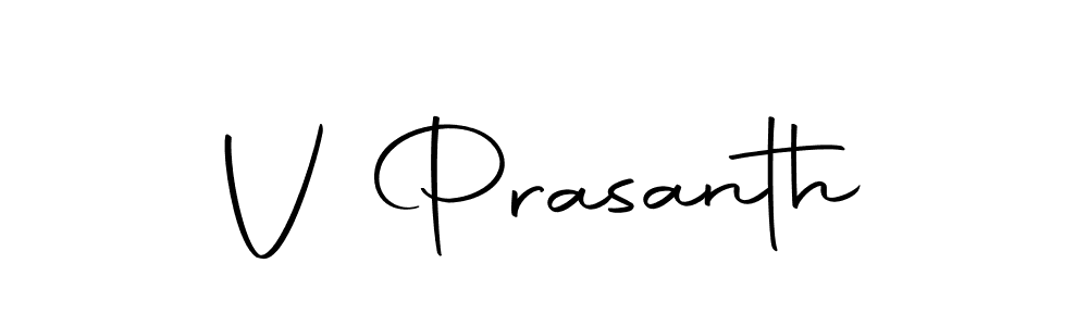 Use a signature maker to create a handwritten signature online. With this signature software, you can design (Autography-DOLnW) your own signature for name V Prasanth. V Prasanth signature style 10 images and pictures png