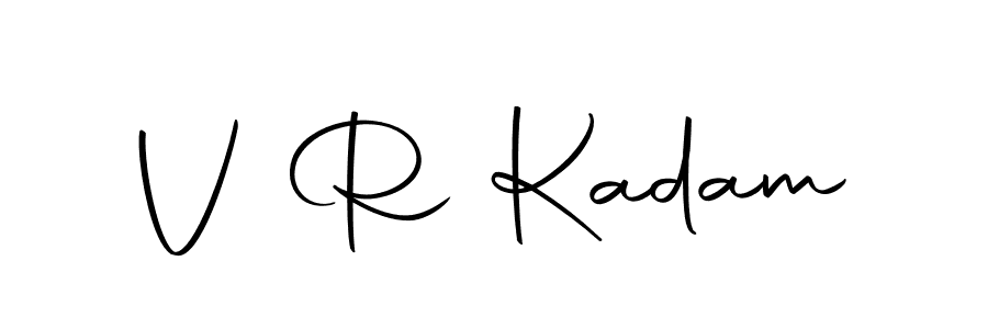 Use a signature maker to create a handwritten signature online. With this signature software, you can design (Autography-DOLnW) your own signature for name V R Kadam. V R Kadam signature style 10 images and pictures png