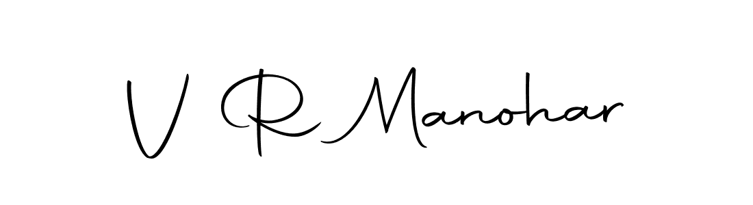 You should practise on your own different ways (Autography-DOLnW) to write your name (V R Manohar) in signature. don't let someone else do it for you. V R Manohar signature style 10 images and pictures png