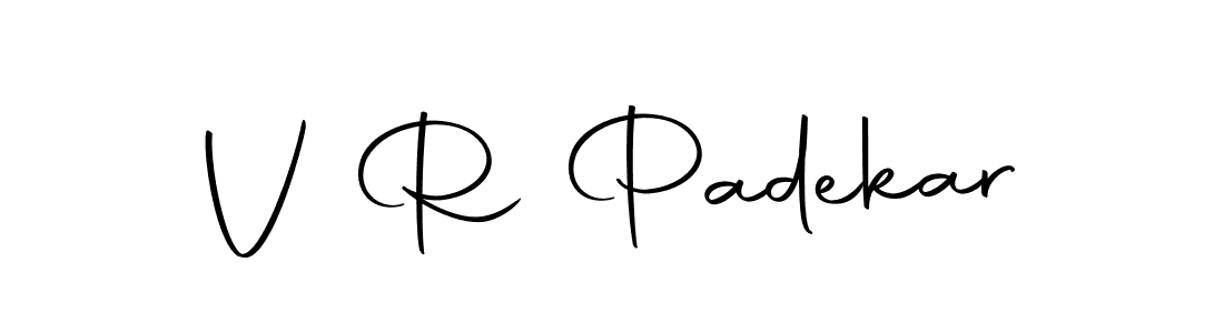 Design your own signature with our free online signature maker. With this signature software, you can create a handwritten (Autography-DOLnW) signature for name V R Padekar. V R Padekar signature style 10 images and pictures png