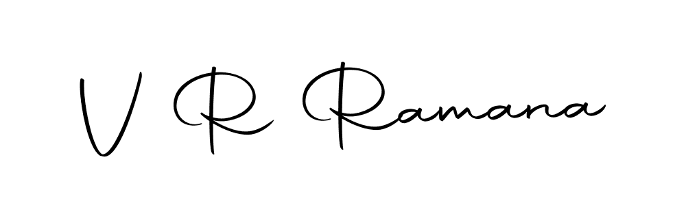 You should practise on your own different ways (Autography-DOLnW) to write your name (V R Ramana) in signature. don't let someone else do it for you. V R Ramana signature style 10 images and pictures png
