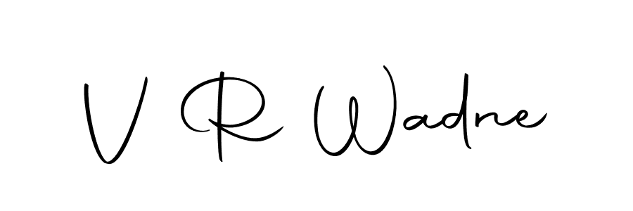 You can use this online signature creator to create a handwritten signature for the name V R Wadne. This is the best online autograph maker. V R Wadne signature style 10 images and pictures png