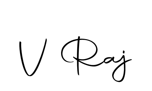 Create a beautiful signature design for name V Raj. With this signature (Autography-DOLnW) fonts, you can make a handwritten signature for free. V Raj signature style 10 images and pictures png