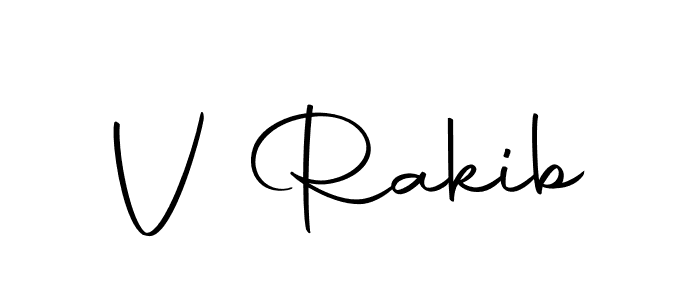 You should practise on your own different ways (Autography-DOLnW) to write your name (V Rakib) in signature. don't let someone else do it for you. V Rakib signature style 10 images and pictures png