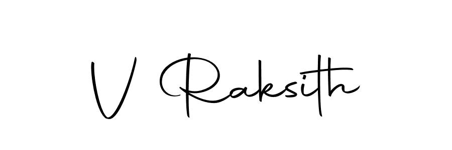 Use a signature maker to create a handwritten signature online. With this signature software, you can design (Autography-DOLnW) your own signature for name V Raksith. V Raksith signature style 10 images and pictures png