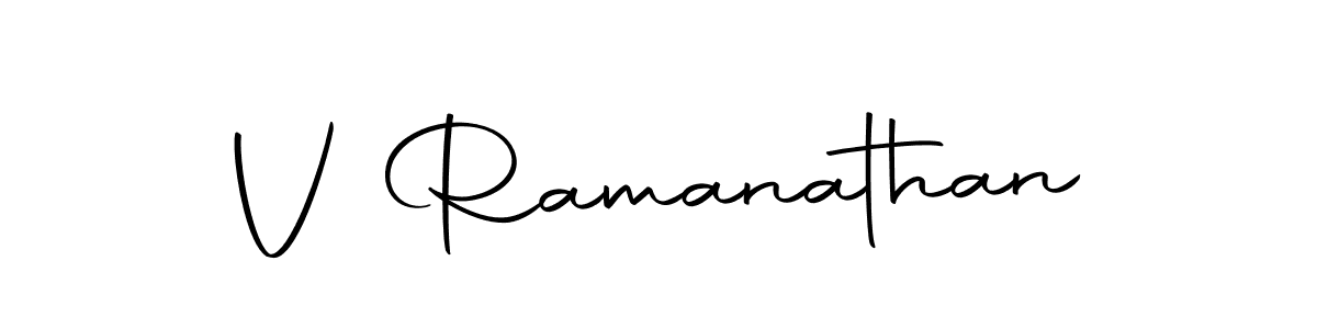 Create a beautiful signature design for name V Ramanathan. With this signature (Autography-DOLnW) fonts, you can make a handwritten signature for free. V Ramanathan signature style 10 images and pictures png