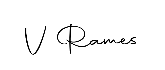 Use a signature maker to create a handwritten signature online. With this signature software, you can design (Autography-DOLnW) your own signature for name V Rames. V Rames signature style 10 images and pictures png