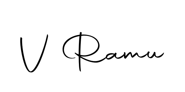 Make a beautiful signature design for name V Ramu. With this signature (Autography-DOLnW) style, you can create a handwritten signature for free. V Ramu signature style 10 images and pictures png