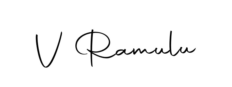 The best way (Autography-DOLnW) to make a short signature is to pick only two or three words in your name. The name V Ramulu include a total of six letters. For converting this name. V Ramulu signature style 10 images and pictures png