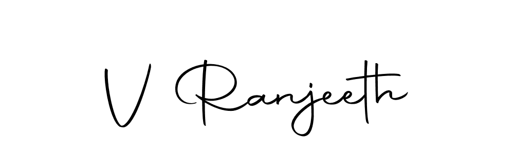 You should practise on your own different ways (Autography-DOLnW) to write your name (V Ranjeeth) in signature. don't let someone else do it for you. V Ranjeeth signature style 10 images and pictures png