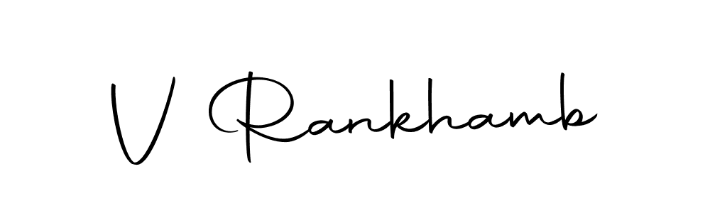 Design your own signature with our free online signature maker. With this signature software, you can create a handwritten (Autography-DOLnW) signature for name V Rankhamb. V Rankhamb signature style 10 images and pictures png