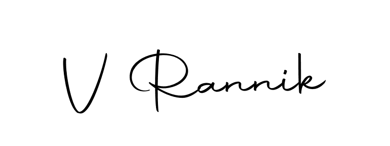 How to make V Rannik name signature. Use Autography-DOLnW style for creating short signs online. This is the latest handwritten sign. V Rannik signature style 10 images and pictures png