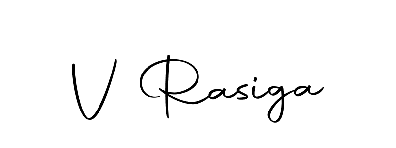 How to make V Rasiga name signature. Use Autography-DOLnW style for creating short signs online. This is the latest handwritten sign. V Rasiga signature style 10 images and pictures png