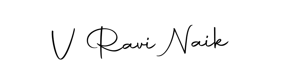 Design your own signature with our free online signature maker. With this signature software, you can create a handwritten (Autography-DOLnW) signature for name V Ravi Naik. V Ravi Naik signature style 10 images and pictures png