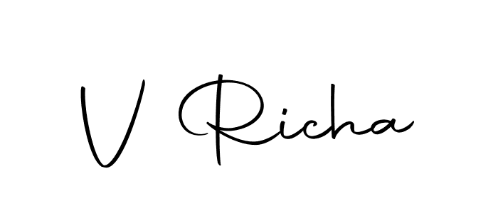 V Richa stylish signature style. Best Handwritten Sign (Autography-DOLnW) for my name. Handwritten Signature Collection Ideas for my name V Richa. V Richa signature style 10 images and pictures png