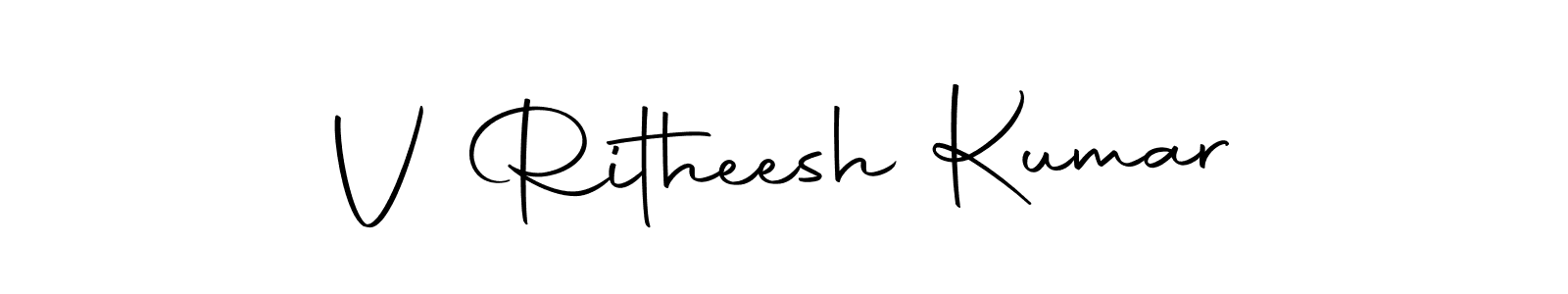 It looks lik you need a new signature style for name V Ritheesh Kumar. Design unique handwritten (Autography-DOLnW) signature with our free signature maker in just a few clicks. V Ritheesh Kumar signature style 10 images and pictures png