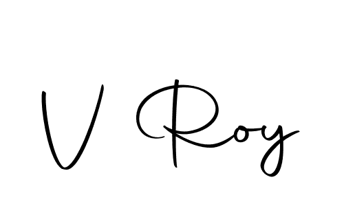 How to make V Roy name signature. Use Autography-DOLnW style for creating short signs online. This is the latest handwritten sign. V Roy signature style 10 images and pictures png